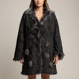 Toppolino Original Shearling Fine Leather Wear Women’s Jacket - Size XL